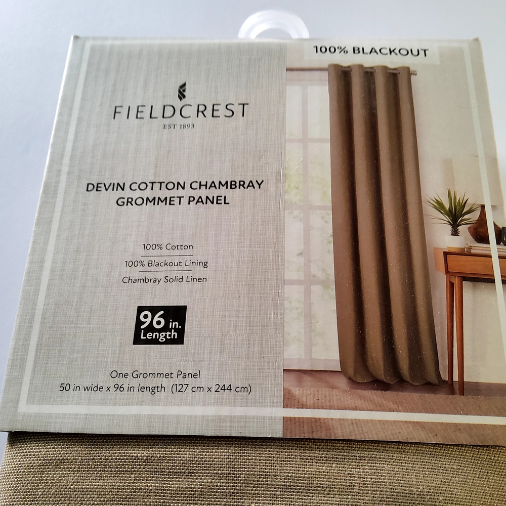 Fieldcrest Linen Blackout Grommet Panel - Picture 3 of 5